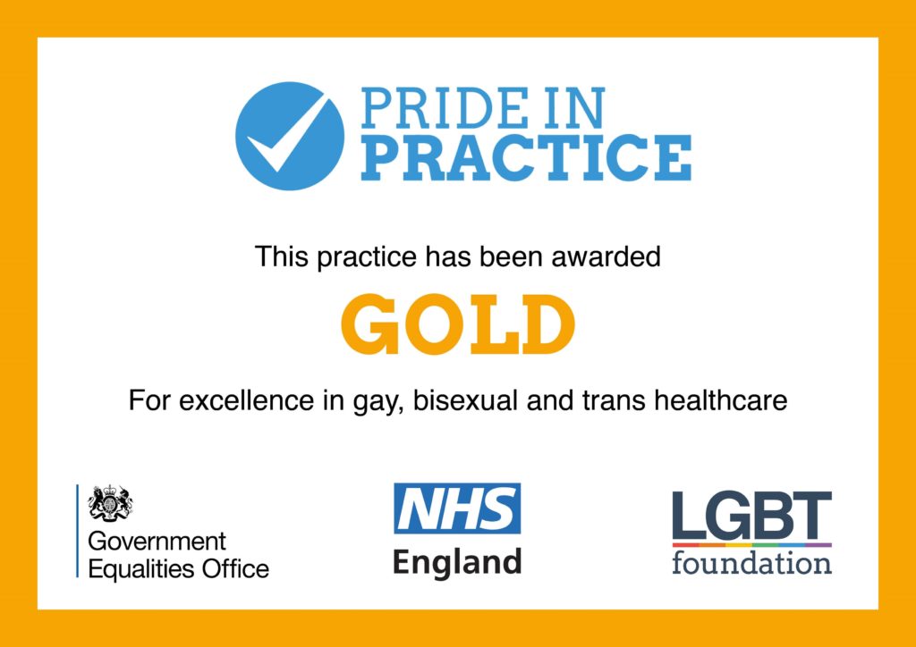 Pride in Practice Gold Certificate
